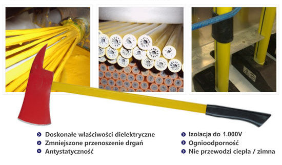 Topór strażacki dielektryczny amerykański dwustronny